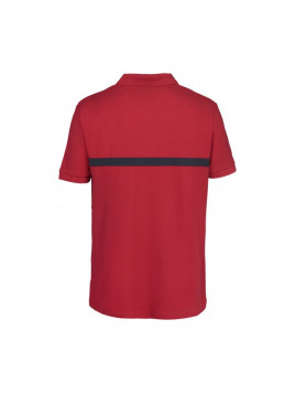 Polo SSIAP – Coton 240 g/m², bande bleue marine et confort professionnel