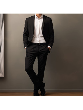 Poche italienne et finitions pantalon de service élégant