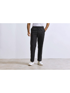 Détail ceinture élastique pantalon de cuisine confort professionnel