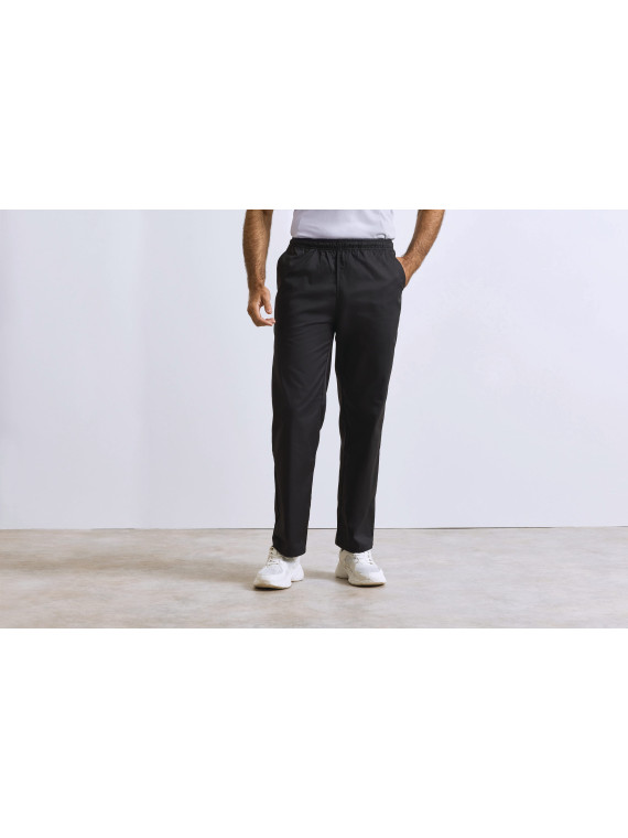 Détail ceinture élastique pantalon de cuisine confort professionnel