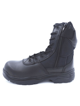 Rangers d'intervention Patrol Equipement en Polycuir noir avec double fermeture éclair