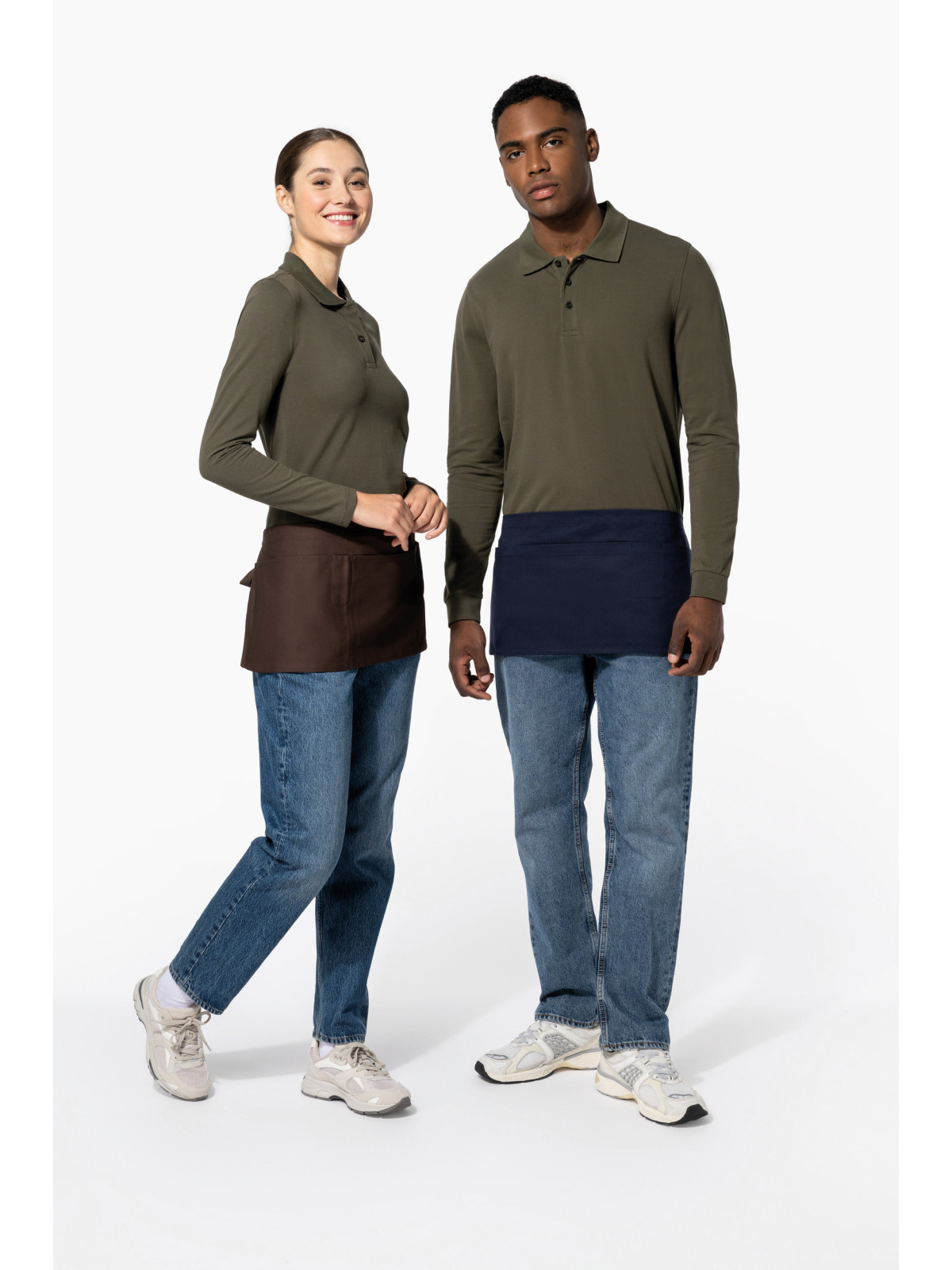 Tablier Court 100% Coton - 5 Poches & Lavable 60°C | Pro