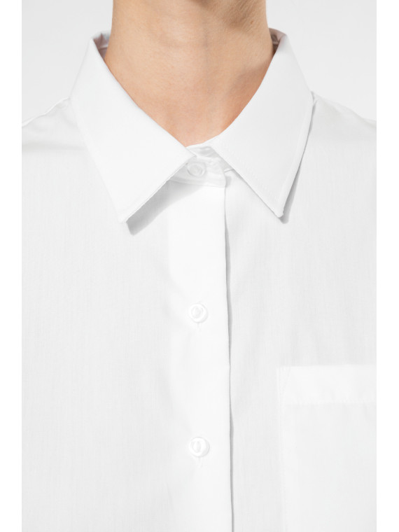 Chemise femme popeline 100% coton Kariban manches longues poche poitrine