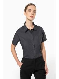 Chemise femme en popeline Kariban 100% coton avec traitement Easy Care