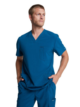 Haut Médical Col V Homme Stretch & Multipoches | Tenue de Soin