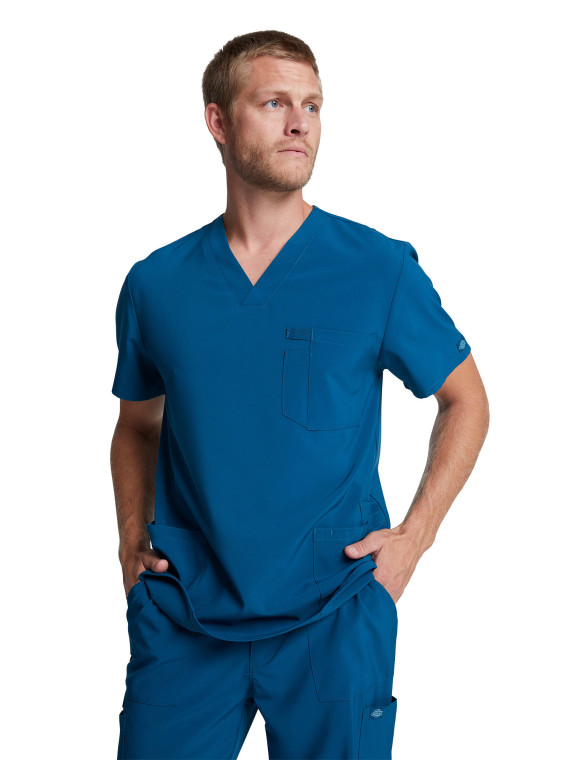 Haut Médical Col V Homme Stretch & Multipoches | Tenue de Soin