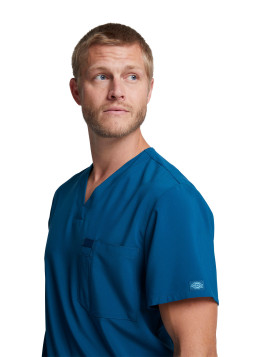 Haut Médical Col V Homme Stretch & Multipoches | Tenue de Soin