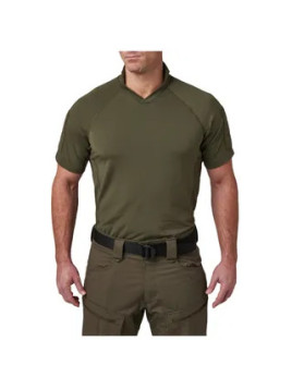 Polo tactique manches courtes V.XI Sigurd couleur vert ranger green avec velcros écussons