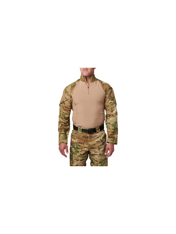 "Zéro frottement. Ventilation maximale. Mobilité stretch Flex-Tac. Découvrez la chemise de combat TDU Rapid en Multicam."