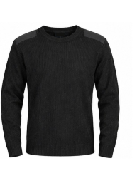 Pull commando militaire 100% acrylique — Maille chaude et respirante avec renforts en tissu aux épaules et aux coudes